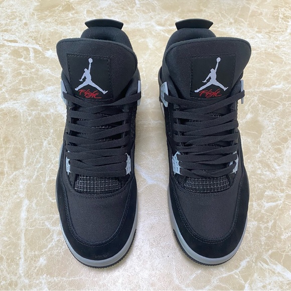 Jordan 4 Retro Black Canvas -Men’s Sneakers Shoes -Versatile Streetwear - Picture 2 of 10